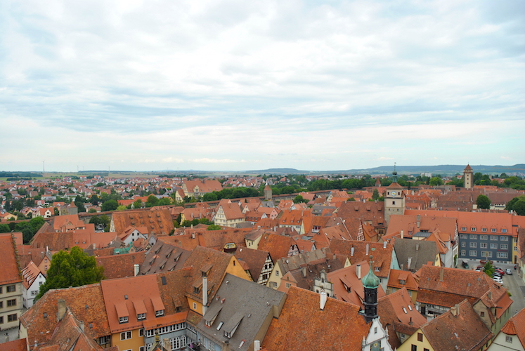 Utsikt over Rothenburg fra rådhustårnet.